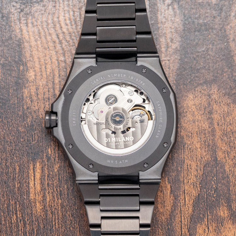 2025 D1 Milano Gun Metal Skeleton Automatic 41.5mm