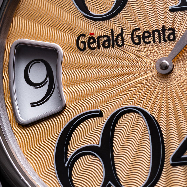 2004 Gerald Genta Jump Hour Retrograde REC.L.10 Box & Papers