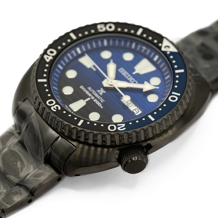 Unworn 2020 Seiko Black Turtle "Save The Ocean" SRPD11K1