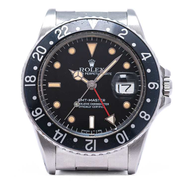 1984 Rolex GMT-Master Black Bezel Tritium 16750