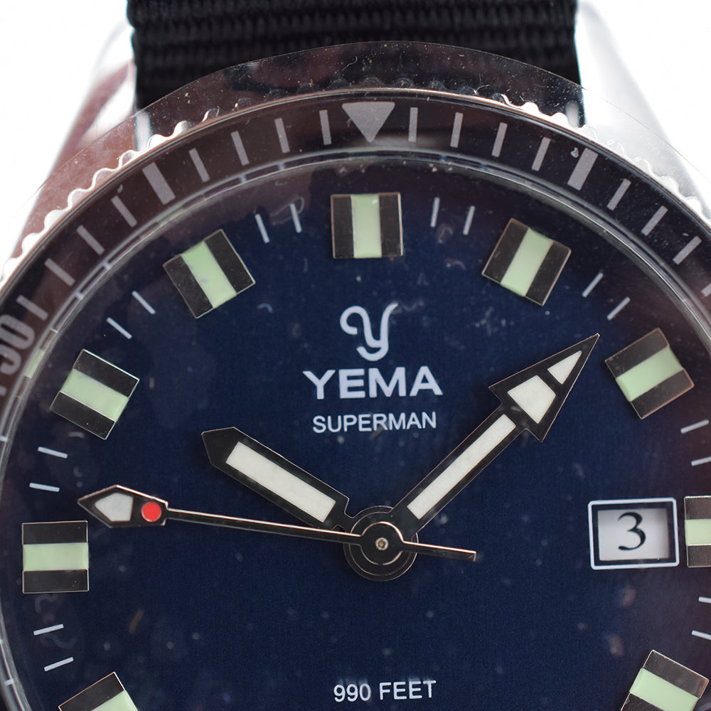 Yema Superman Automatic Black Dial NATO Unworn