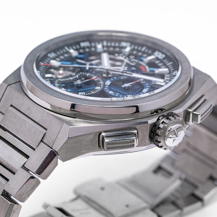 2020 Zenith Defy El Primero 21 Titanium Blue on Bracelet