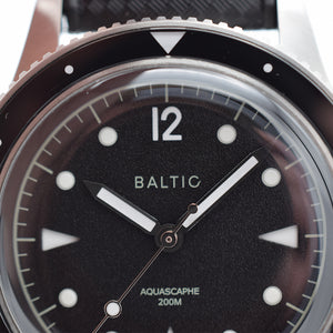 Unworn 2020 Baltic Aquascaphe Black & Silver on Rubber