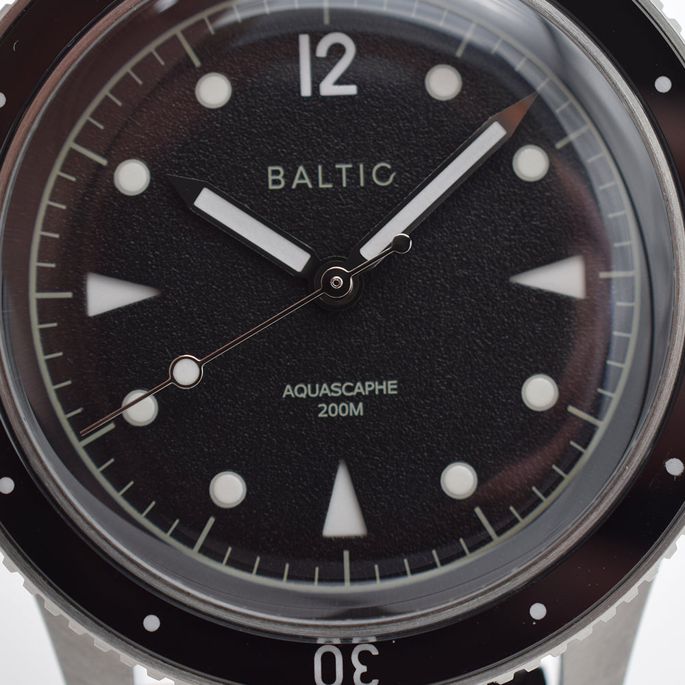 Unworn 2020 Baltic Aquascaphe Black & Silver on Rubber