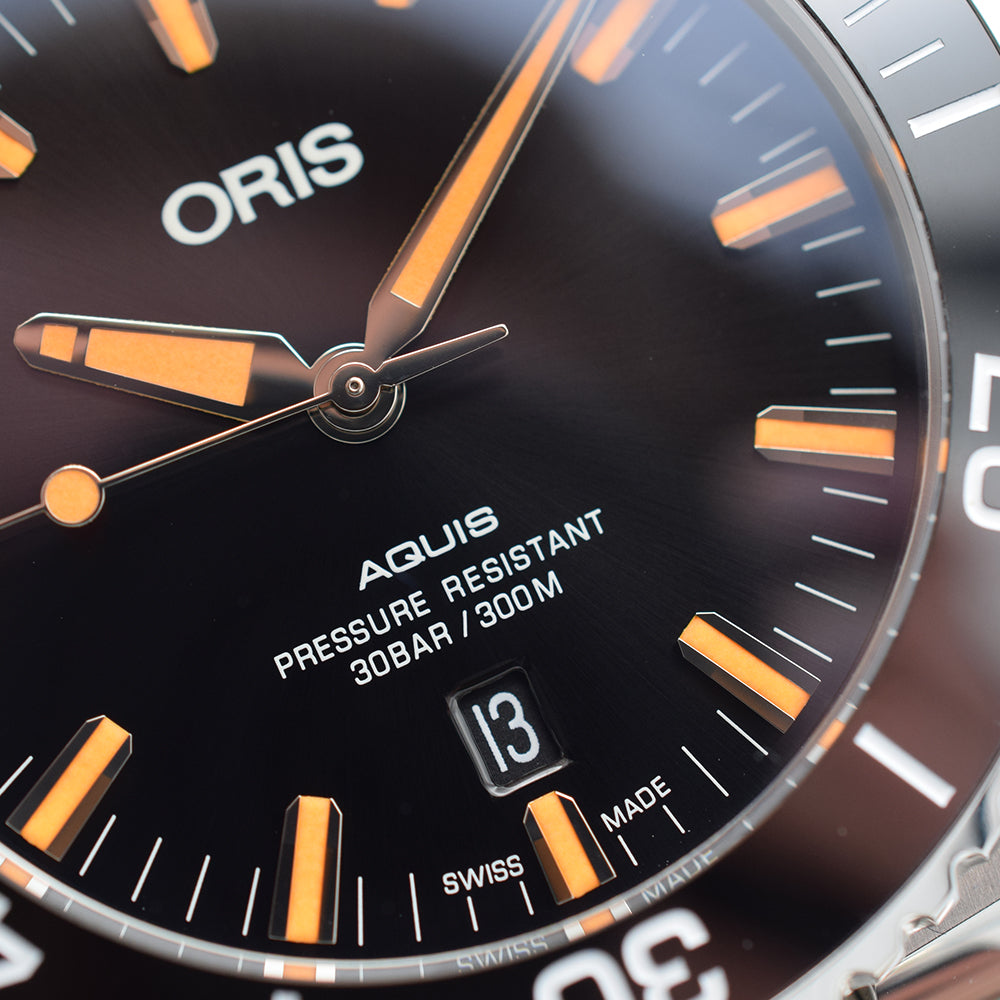 2019 Oris Aquis Date Automatic Black with Orange