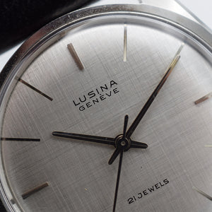 1960s Lusina Geneve Manually Wound Linen Dial on Strap