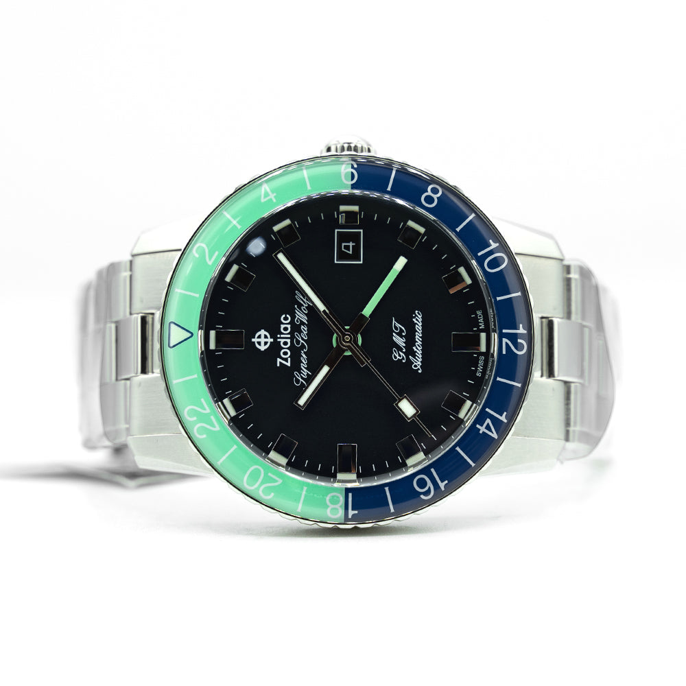 Unworn 2019 Zodiac Super Sea Wolf GMT Hodinkee ZO9402