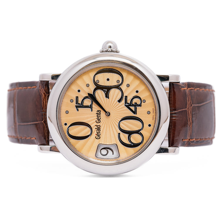 2004 Gerald Genta Jump Hour Retrograde REC.L.10 Box & Papers