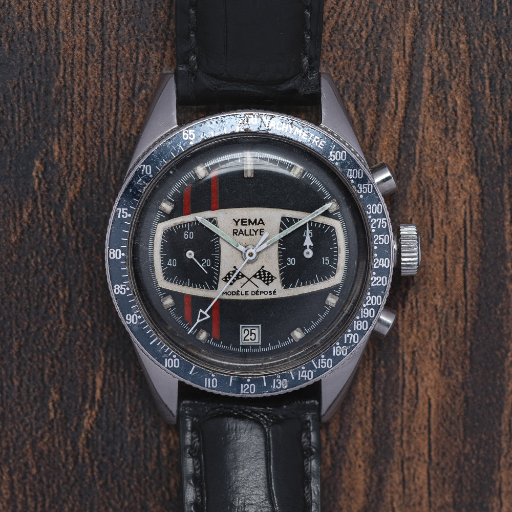 1969 YEMA Rallye Mario Andretti Chronograph KibbleWatches