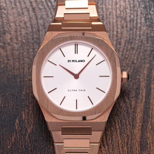 2021 D1-Milano Ultra Thin Rose Gold Quartz UTBL09 34mm