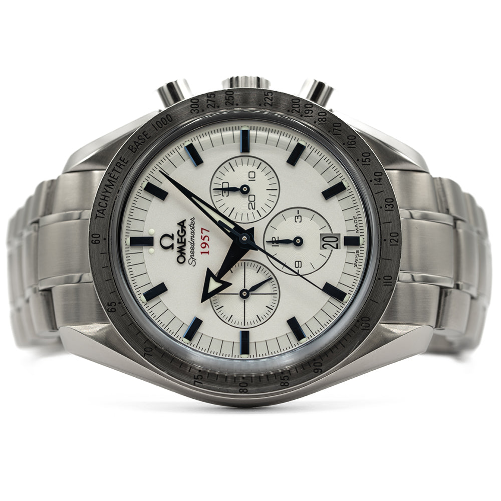 2012 Omega Speedmaster Broad Arrow 1957 Automatic KibbleWatches