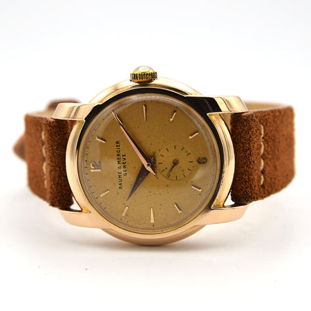 1956 Baume & Mercier 18ct Pink Gold Bumper Automatic 3103