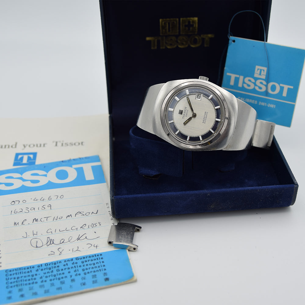 1974 Tissot Seastar "Lobster" Automatic Box & Papers