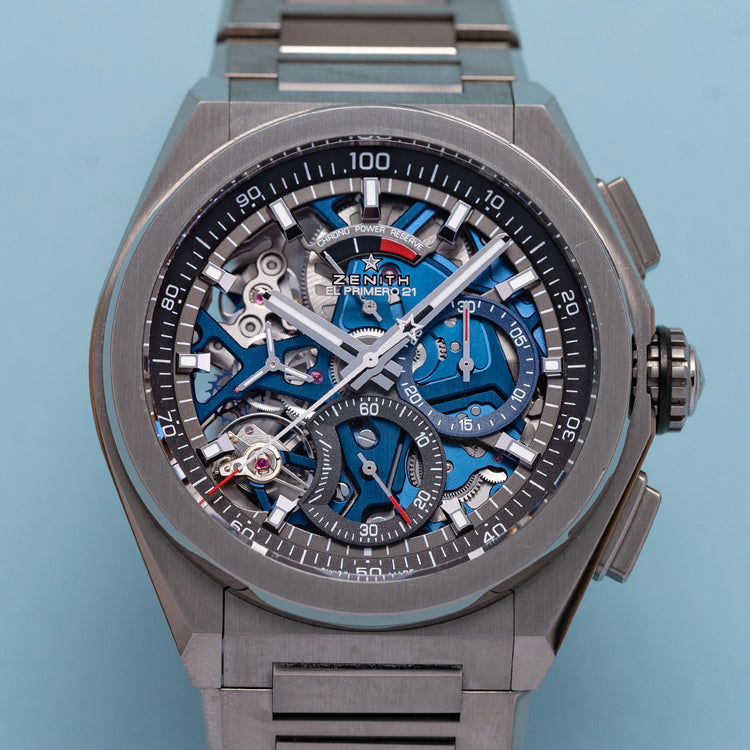 2020 Zenith Defy El Primero 21 Titanium Blue on Bracelet