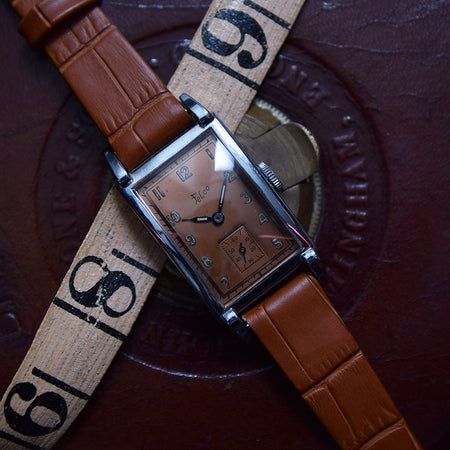 1930s Felco Salmon Radium Dial "Tank"