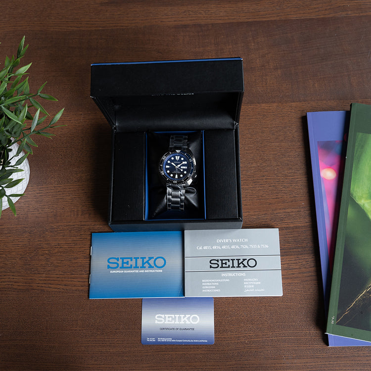 Unworn 2020 Seiko Black Turtle "Save The Ocean" SRPD11K1