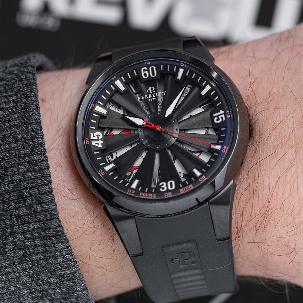 【OH済・希少】Perrelet Turbine 1047/2 ブラック 自動巻 2017 Perrelet Turbine 44mm Erotic Limited Edition A4021/1