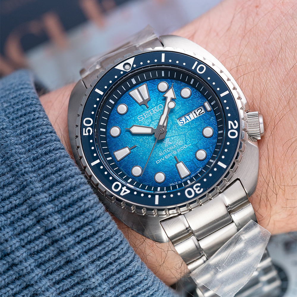 Seiko prospex turtle clearance blue