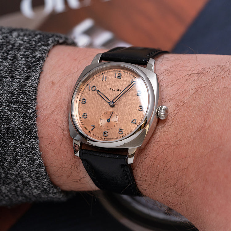 2020 Fears Brunswick Salmon Dial Exhibition Back