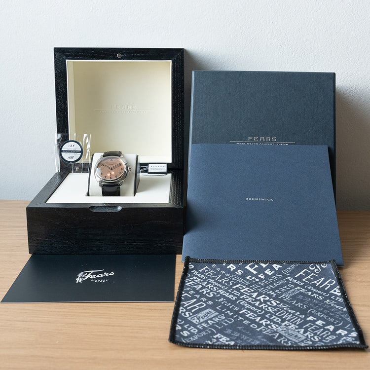 2020 Fears Brunswick Salmon Dial Exhibition Back