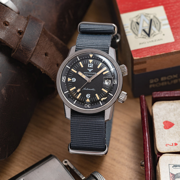 1960s Wittnauer Geneve Automatic Compressor Diver