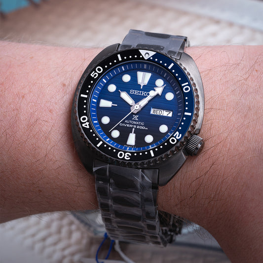 Unworn 2020 Seiko Black Turtle "Save The Ocean" SRPD11K1