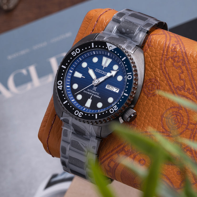 Unworn 2020 Seiko Black Turtle "Save The Ocean" SRPD11K1