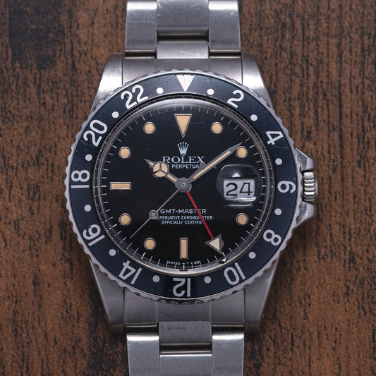 1984 Rolex GMT-Master Black Bezel Tritium 16750