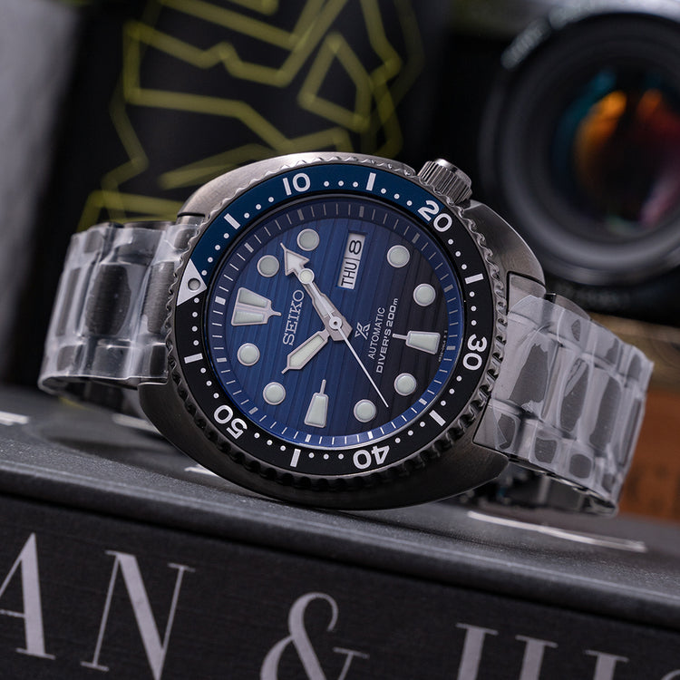 Unworn 2020 Seiko Black Turtle "Save The Ocean" SRPD11K1