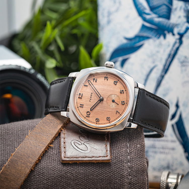 2020 Fears Brunswick Salmon Dial Exhibition Back