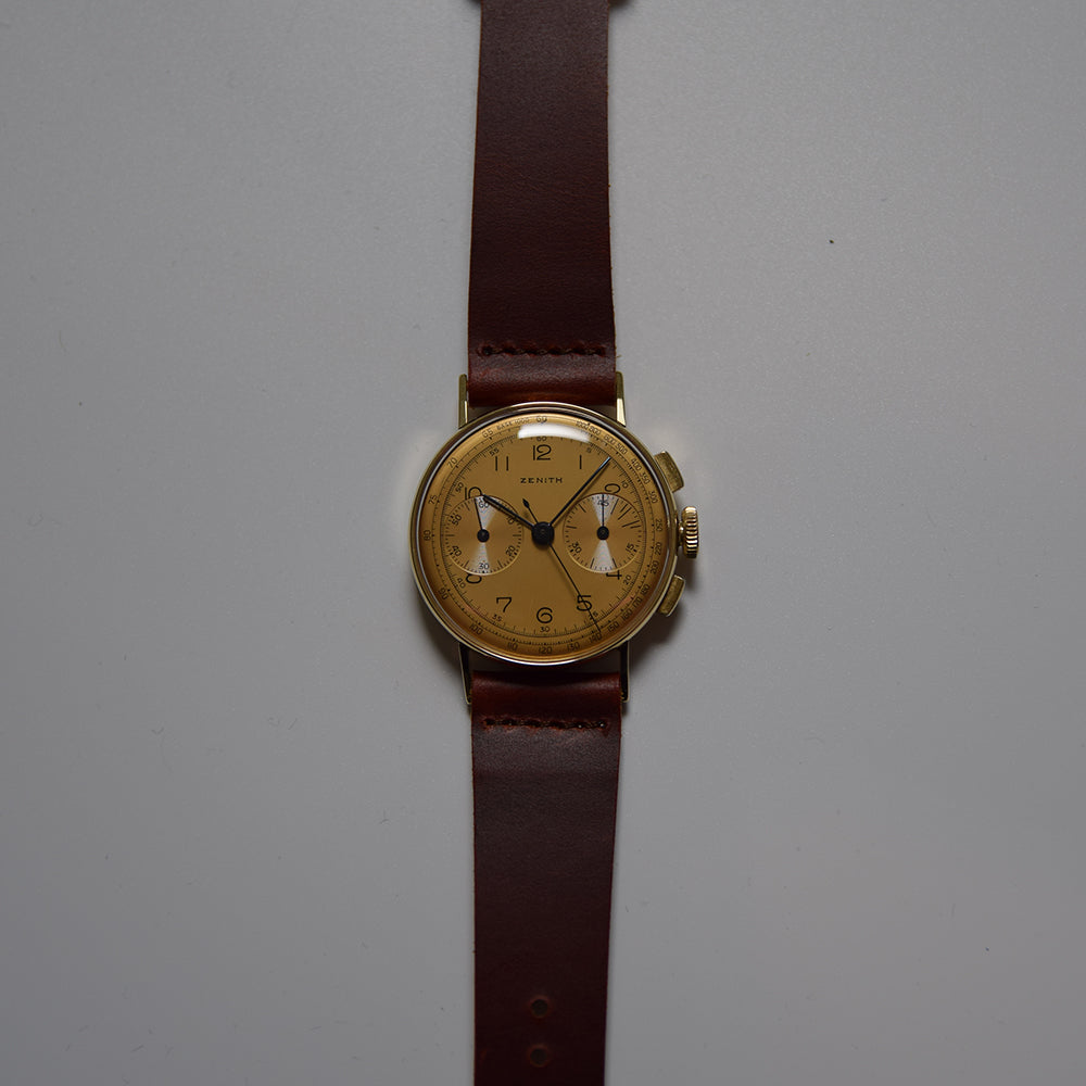 1940s 14ct Gold Zenith Chronograph