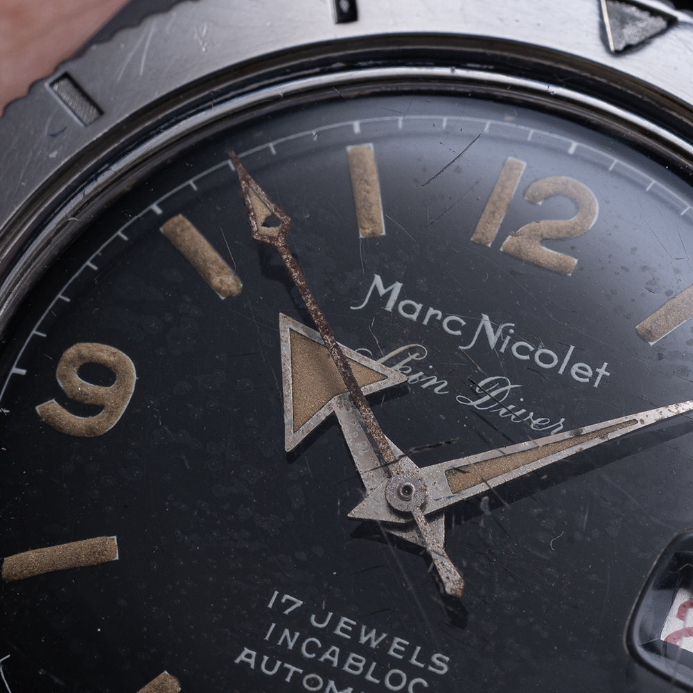 1960s Marc Nicolet Skin Diver Automatic Date 37mm