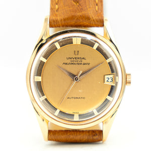 1963 18ct Rose Gold Universal Geneve Polerouter Date