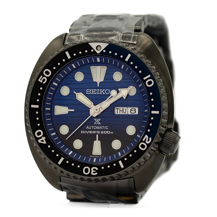 Unworn 2020 Seiko Black Turtle "Save The Ocean" SRPD11K1